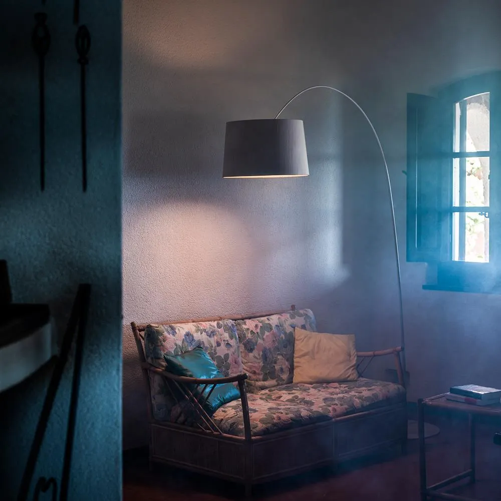 Floor Lamp with Dimmer - Grey, Wood