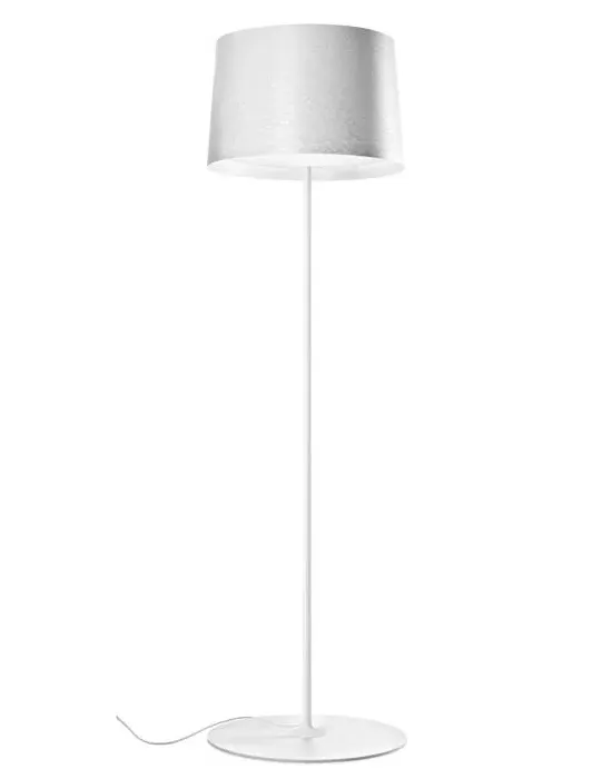 Floor Lamp with LED Compatibility - Black, Fibre