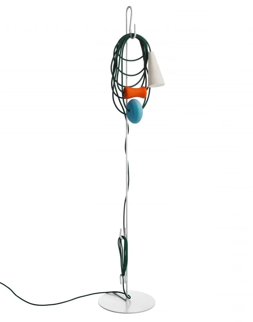 Floor Light with Cable Management - Grey