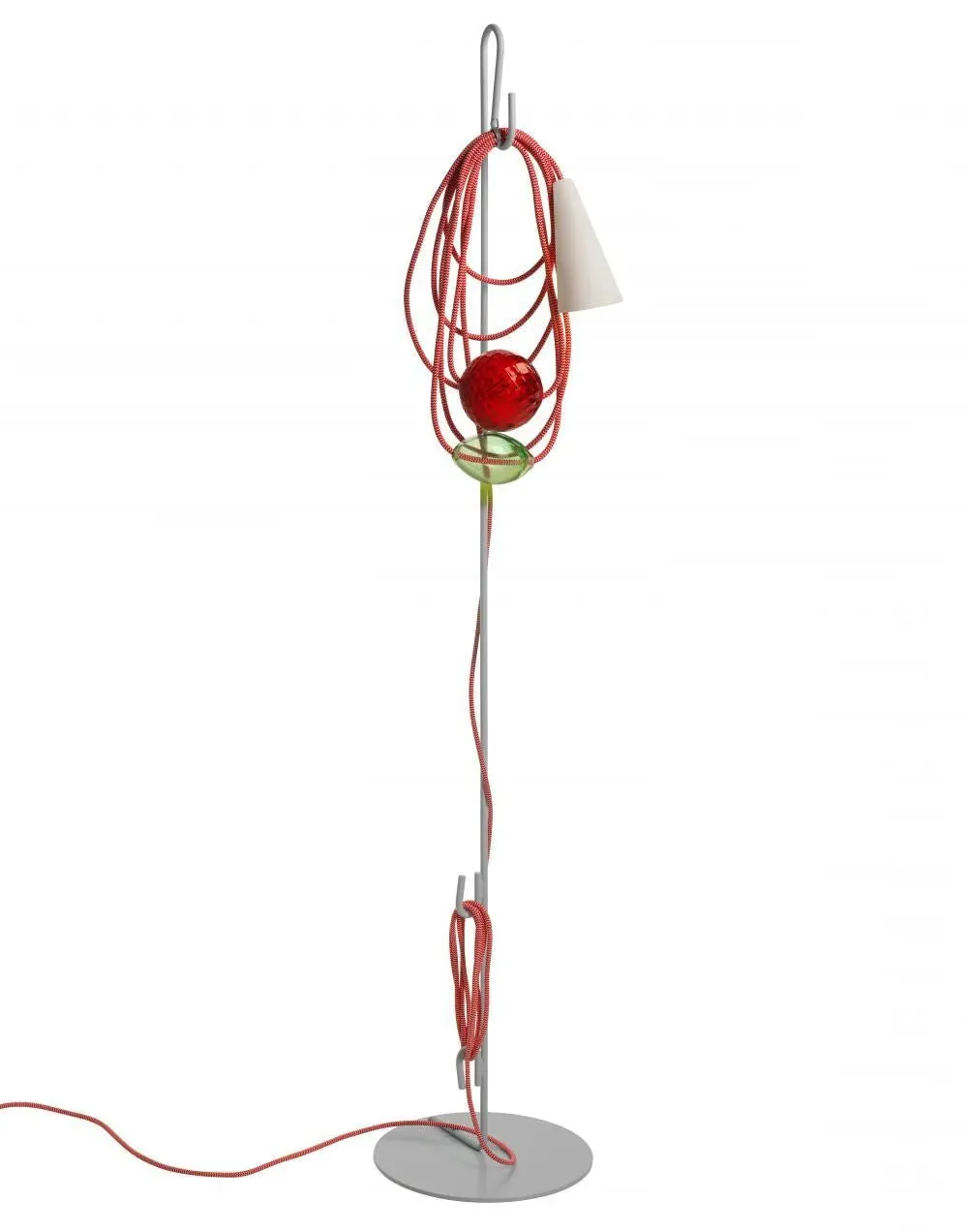 Floor Light with Cable Management - Grey