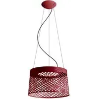 Grid Pendant Light with Wire Flex - Red, Glass Fibre