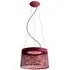 Grid Pendant Light with Wire Flex - Red, Glass Fibre