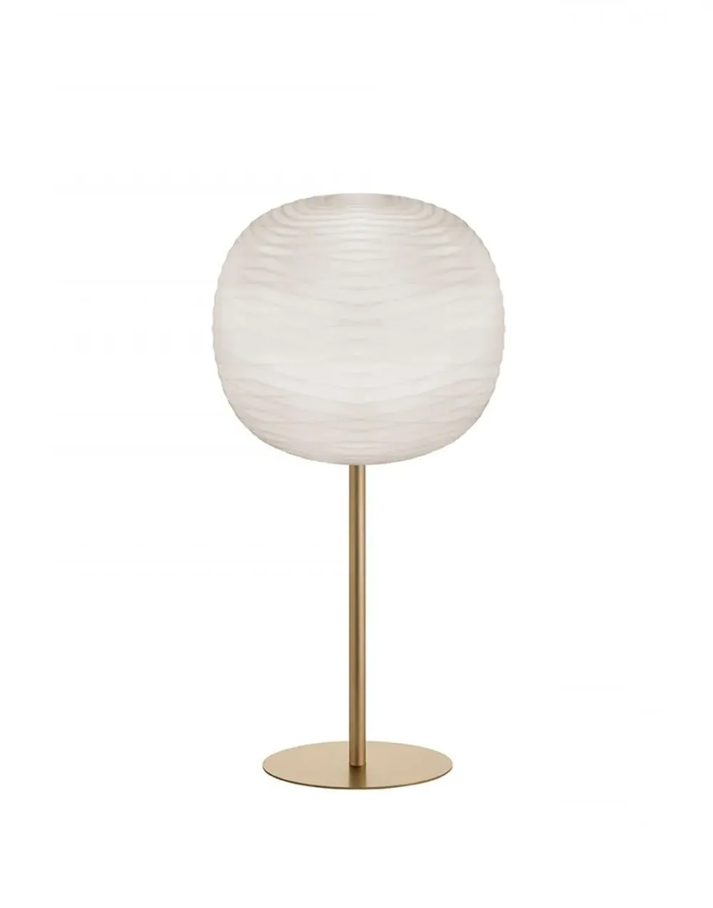 High Table Lamp with Glass Diffuser - Gold image