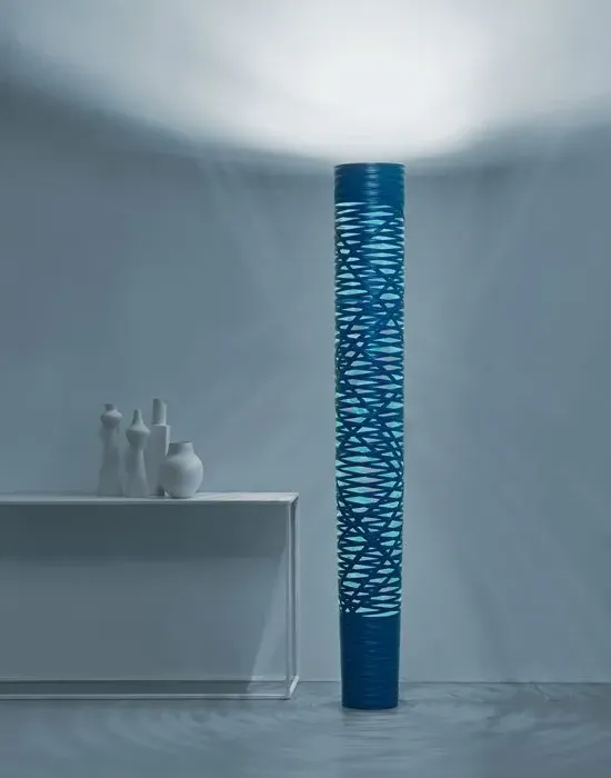 Large Floor Light with LED - Grey, Fibreglass