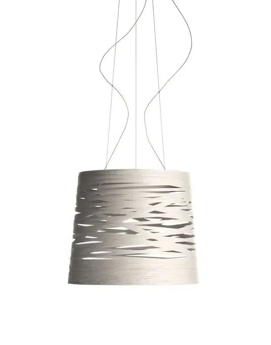 Large LED Pendant Light with Braid - Black