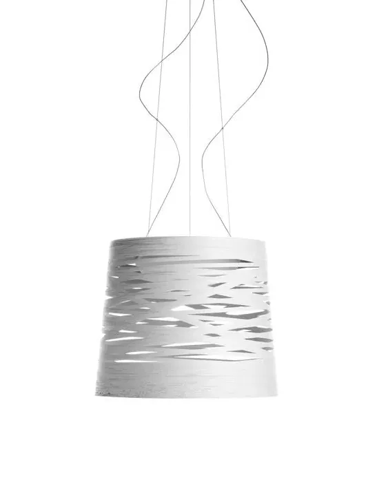 Large Pendant Light with Braid Design - White image