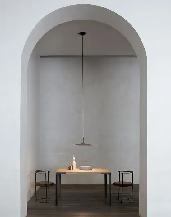 Large Pendant Light with Disc Shade - Brown, Concrete