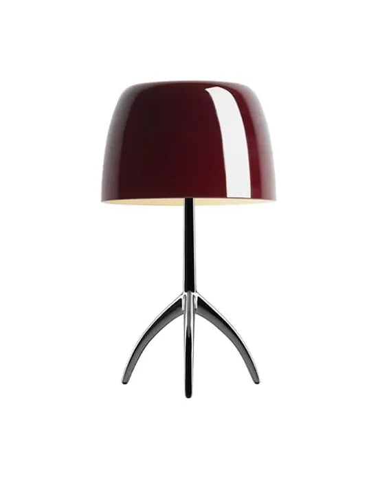 Large Table Lamp - White, Black Chrome