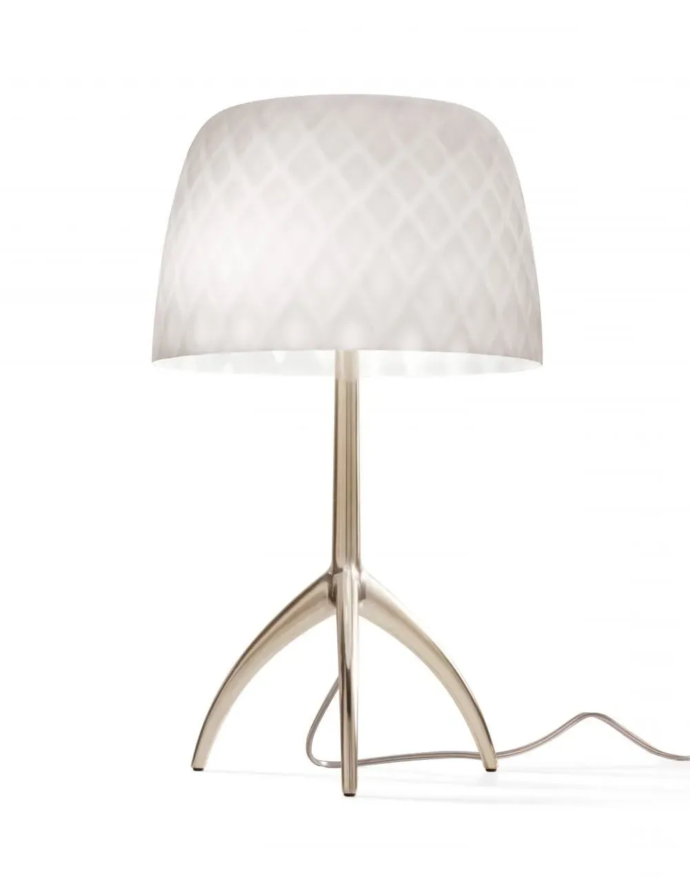 Lumiere Small Table Lamp with On/Off Switch - Champagne, Glass