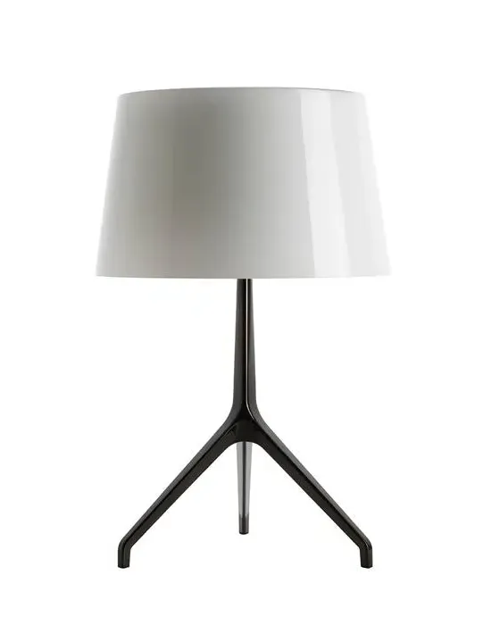 Lumiere XX XXS Table Lamp - White, Black Chrome