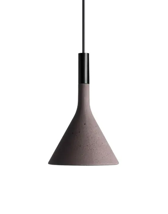 Mini Funnel Pendant Light - Grey, Concrete