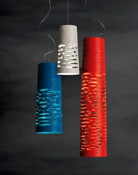 Mini Pendant Light with Braid Design - Grey