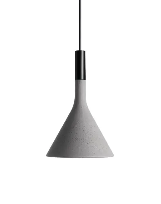 Mini Pendant Light with Funnel Shade - Brown, Concrete