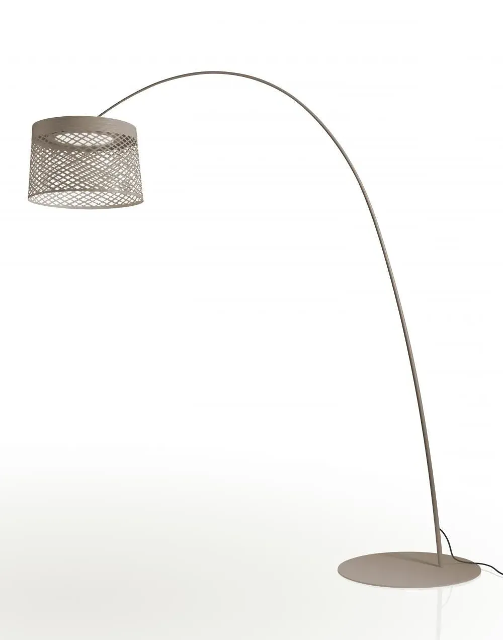 Outdoor Floor Light with Grid Shade - Grey image