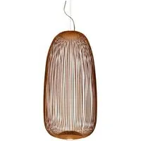 Pendant Light with Cage Shade - Copper, Steel