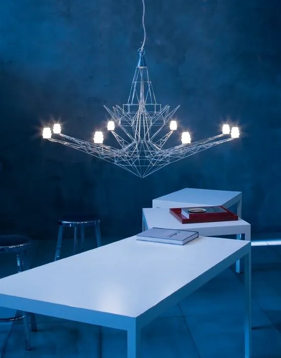 Pendant Light with Glass Diffuser - Metal