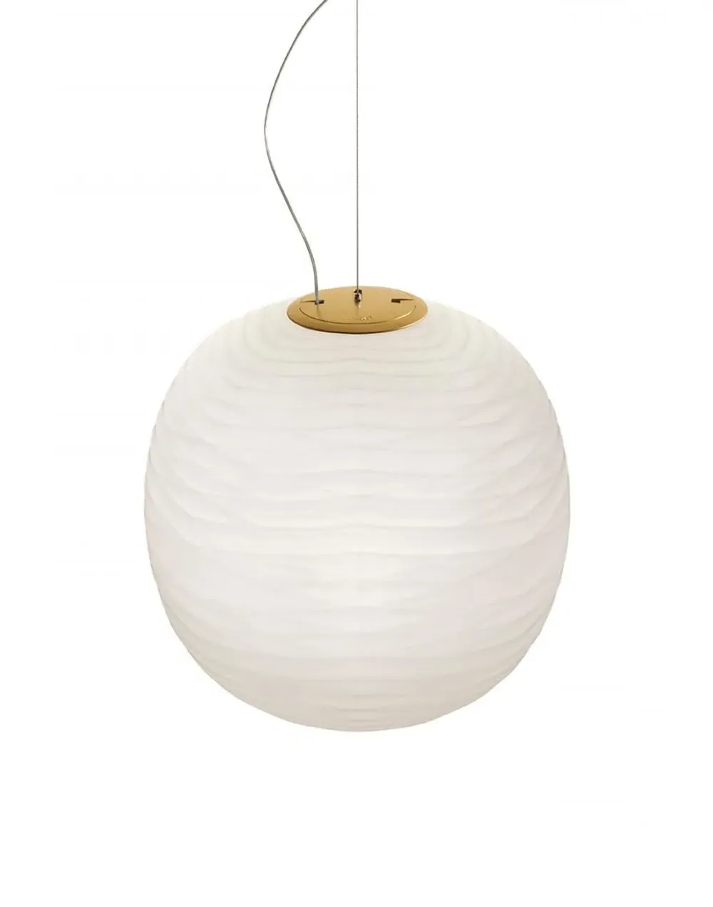 Pendant Light with Glass Shade - Gold Fitting image