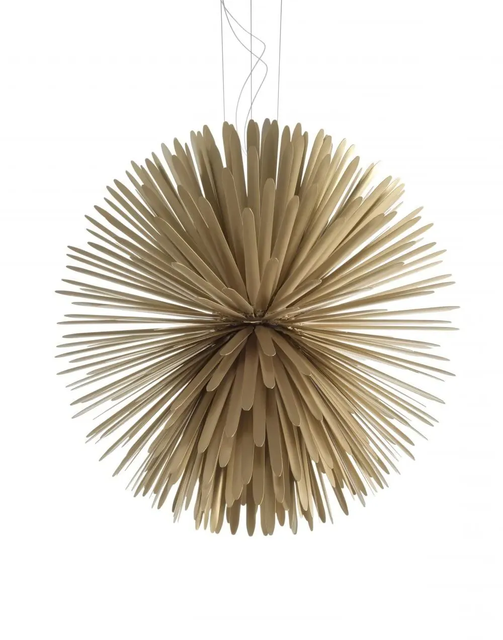 Pendant Light with Steel Rays - White, Metal