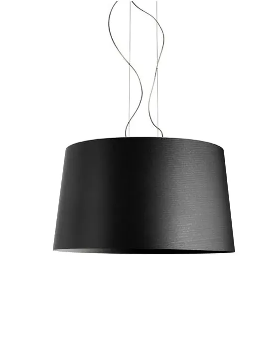 Pendant Light with Wire Detail - Black, Glass Fibre image