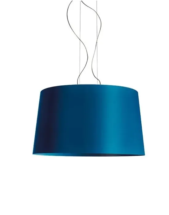 Pendant Light with Wire Detail - Crimson, Glass Fibre