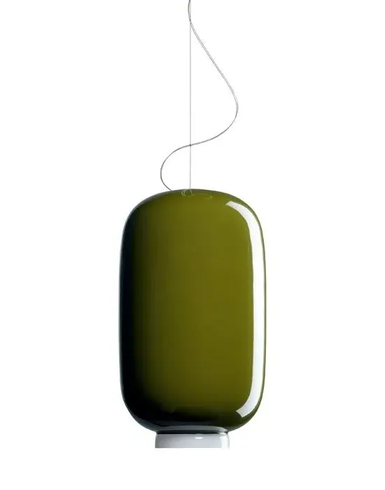 Round Pendant Light LED - Blown Glass