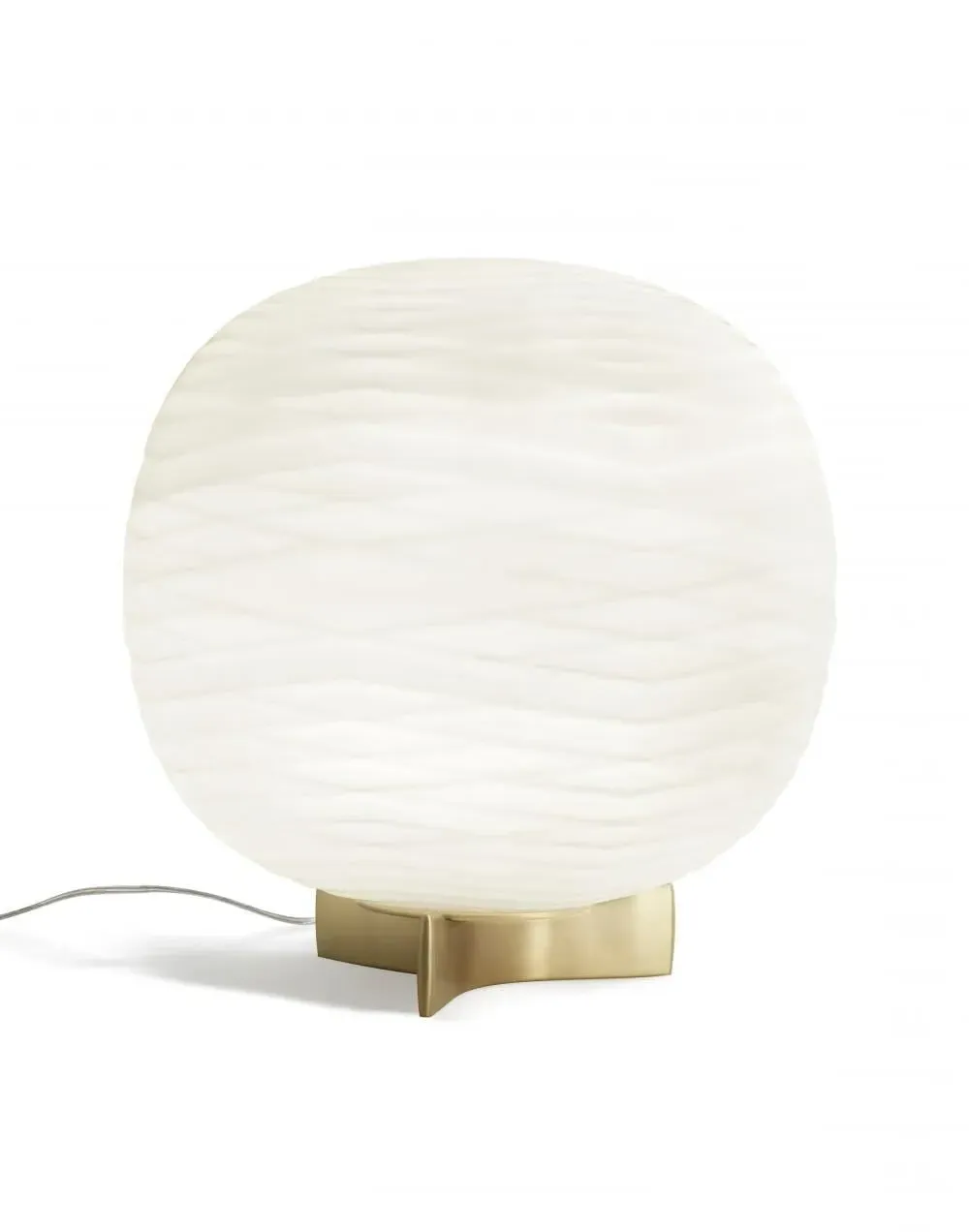 Round Table Lamp with Glass Diffuser - Metal Base