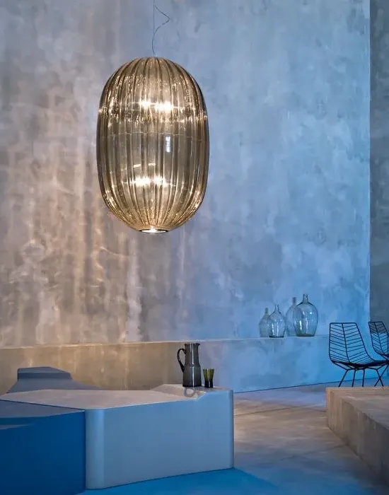 Small Pendant Light with Diffuser - Grey