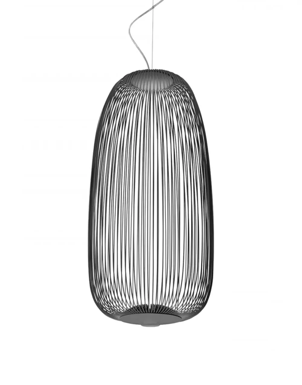 Smart Pendant Light with Cage Design - Black
