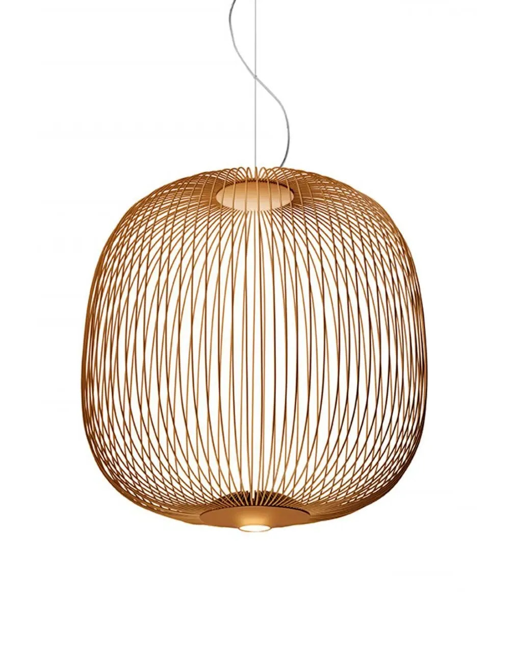 Smart Pendant Light with Steel Cage - Black