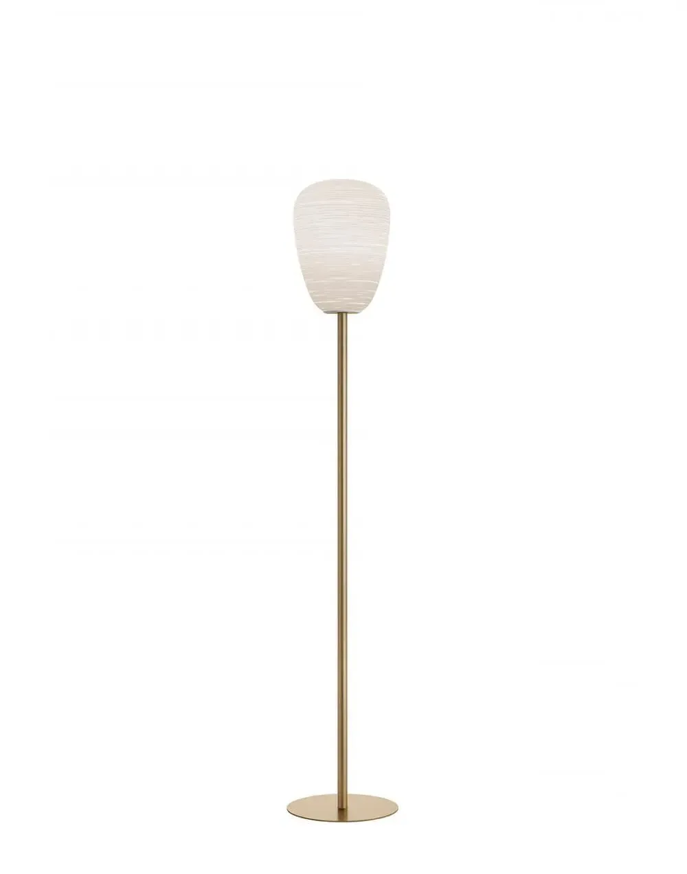 Standard Floor Light with Glass Shade - Gold image