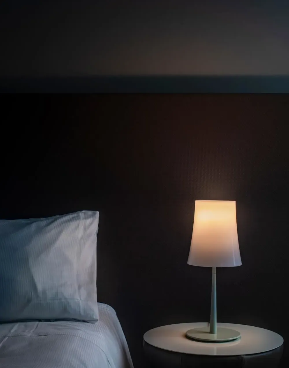 Table Lamp with Flared Shade - Black, Polycarbonate