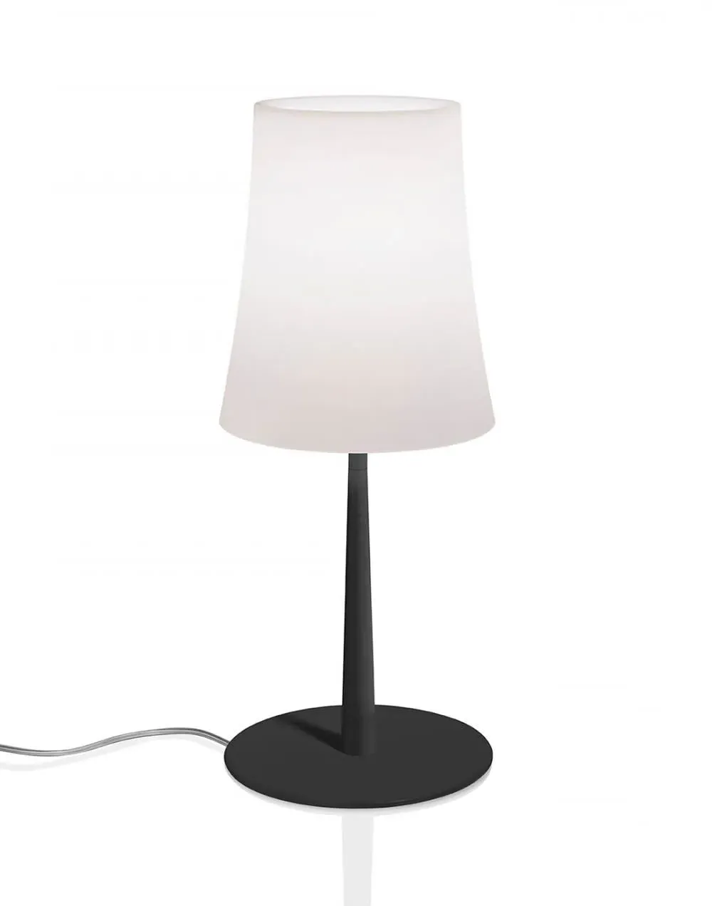 Table Lamp with Flared Shade - Black, Polycarbonate image