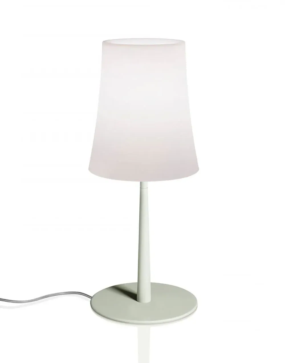 Table Lamp with Flared Shade - Green, Polycarbonate