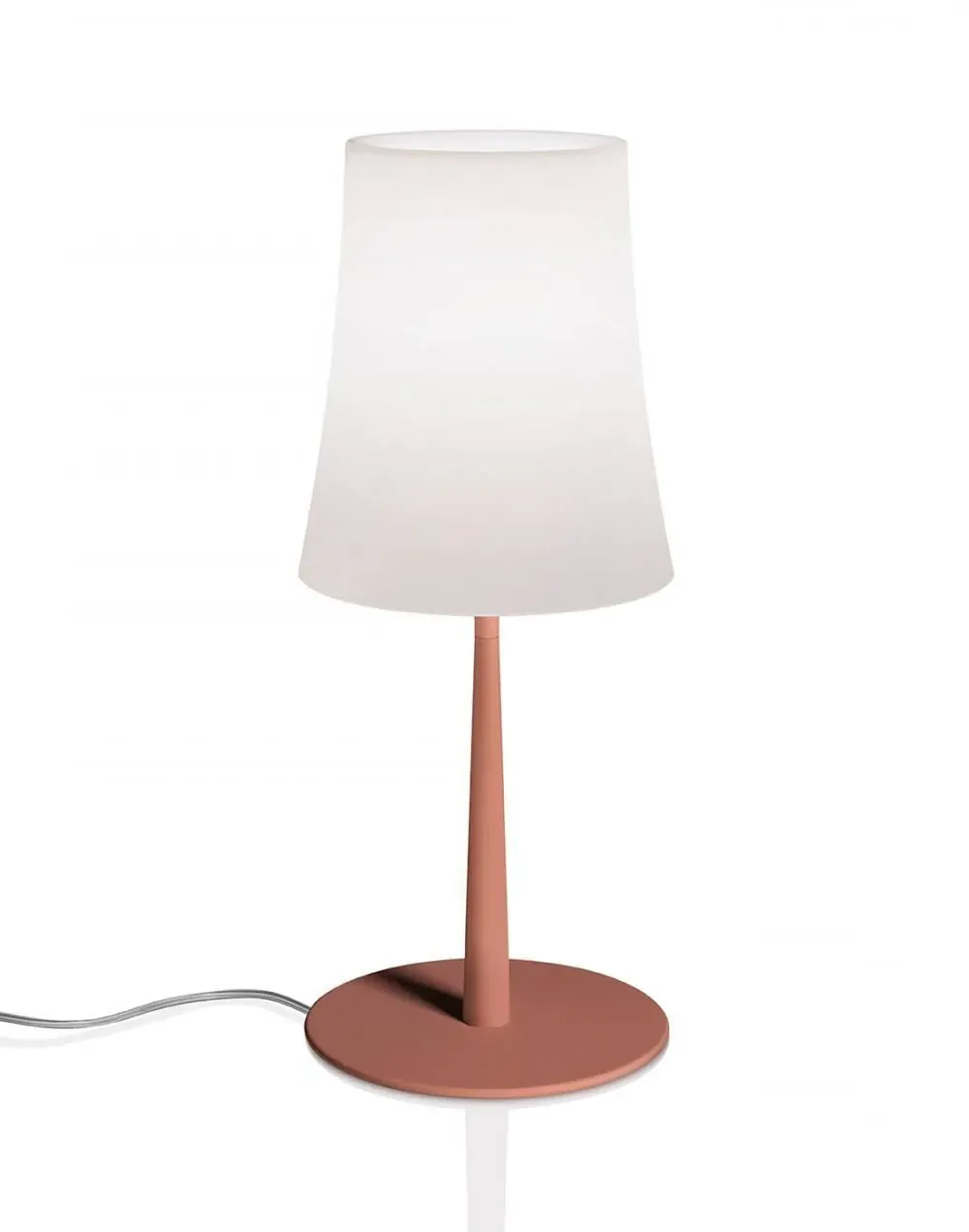 Table Lamp with Flared Shade - Red, Polycarbonate