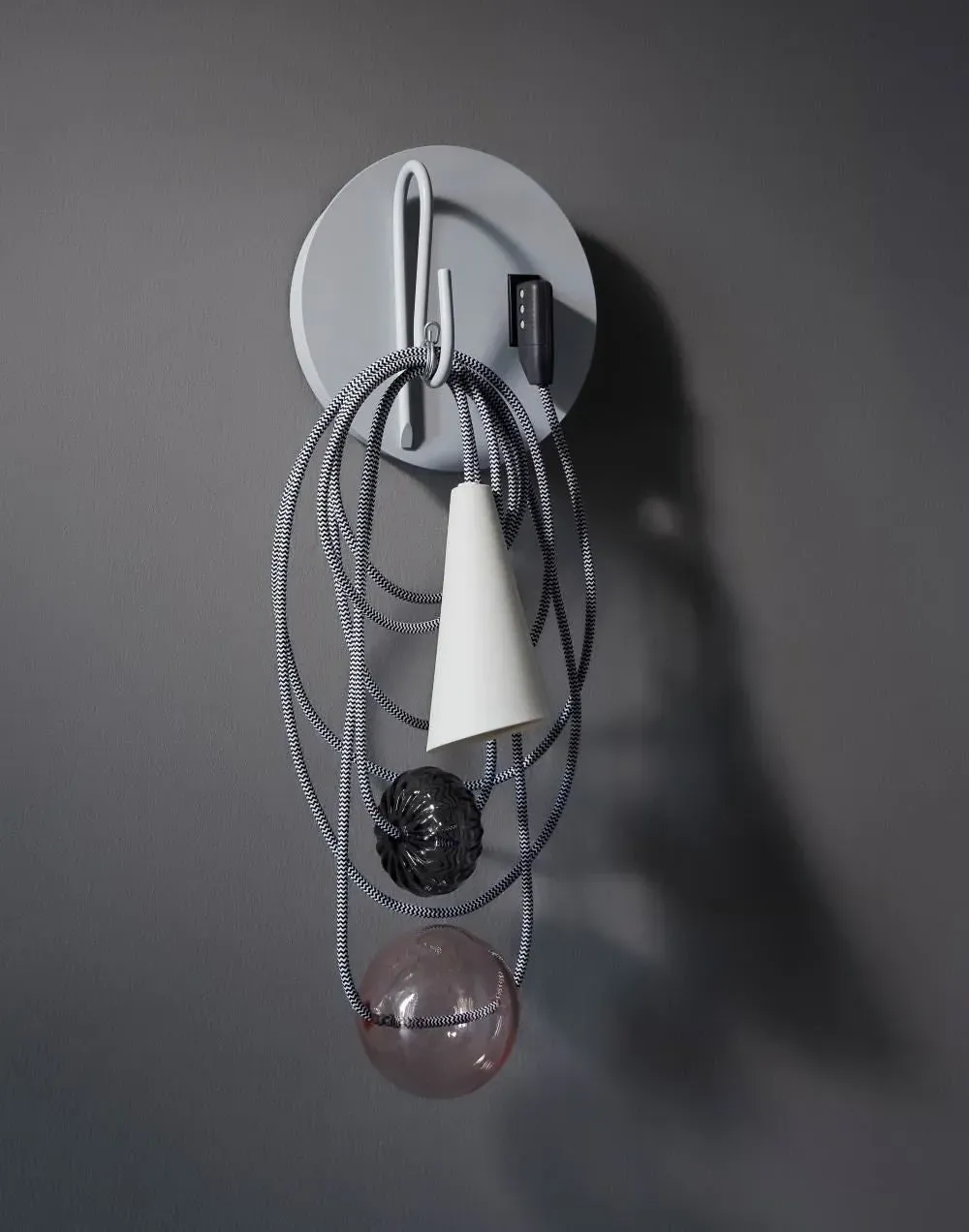 Wall Light with Cable Design - Orange, Mixed