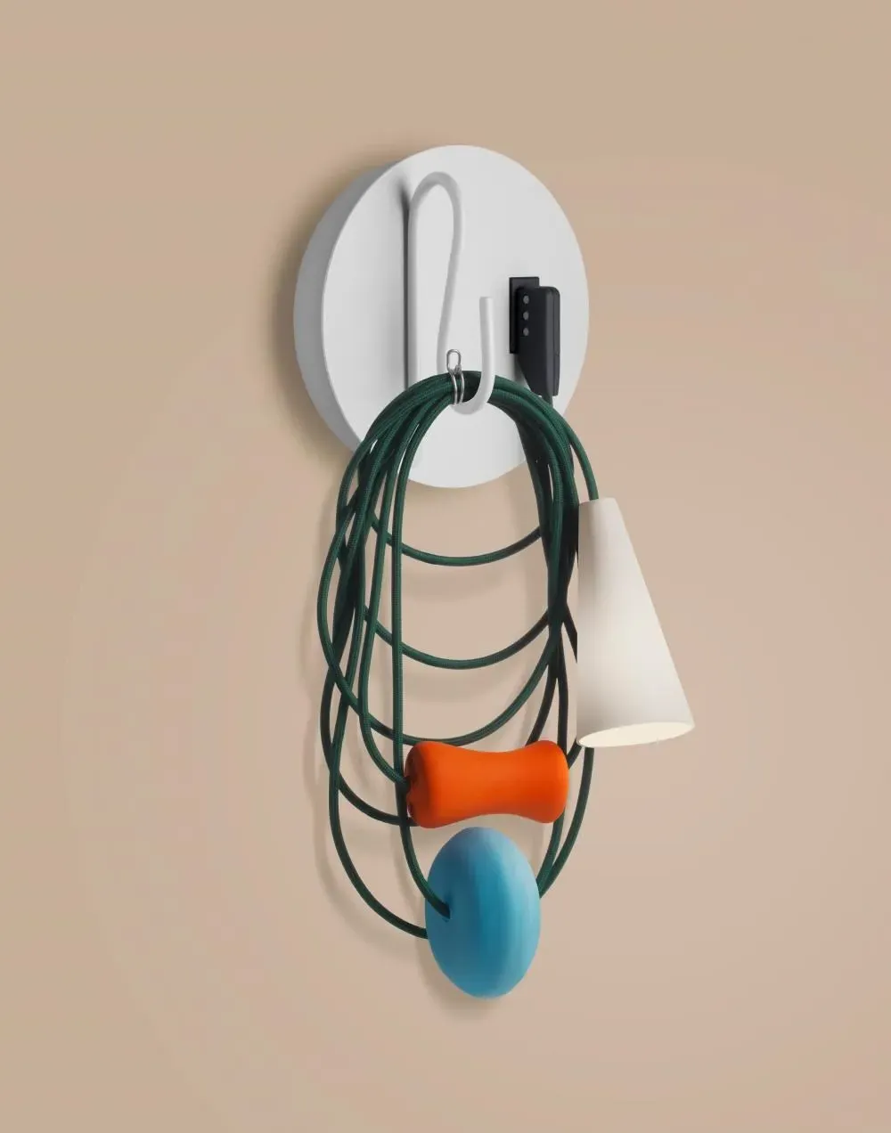 Wall Light with Cable Design - Orange, Mixed