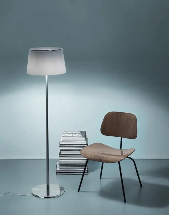 XXL Floor Light - Black Chrome, Glass