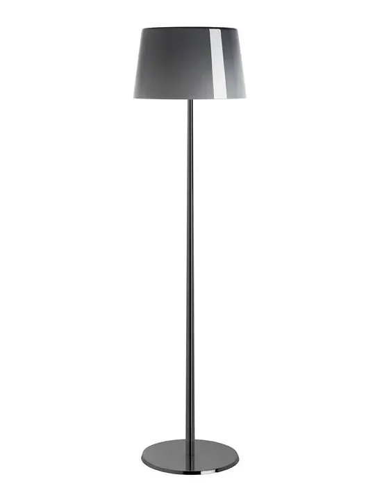 XXL Floor Light with Glass Shade - Black, Metal