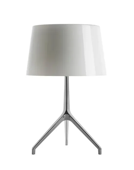 XXL Table Lamp with Tripod Base - White, Glass image