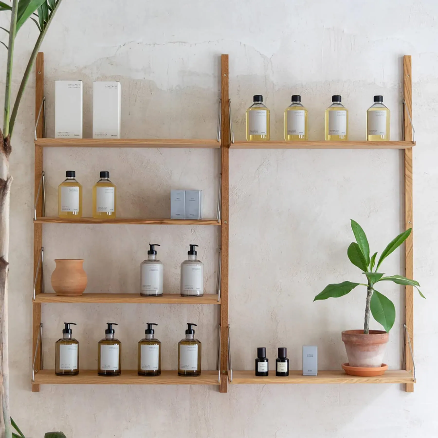 10-Shelf Wall Shelving Unit - Stainless Steel