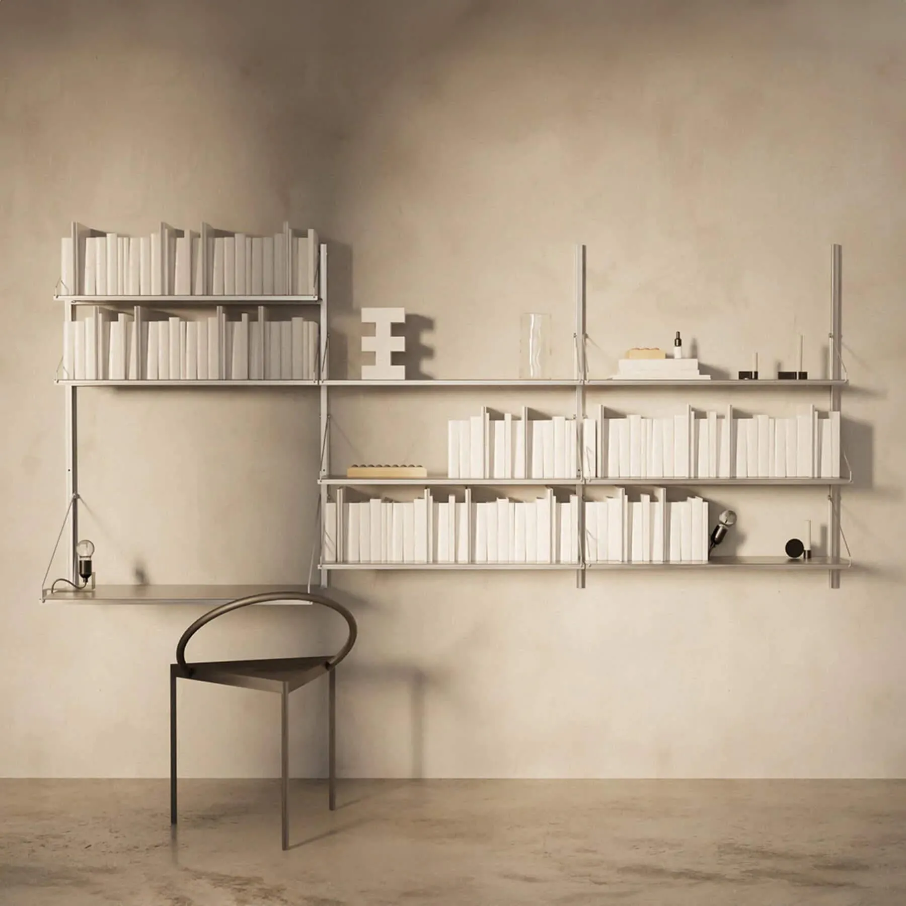 15-Shelf Wall Shelving Unit - Stainless Steel