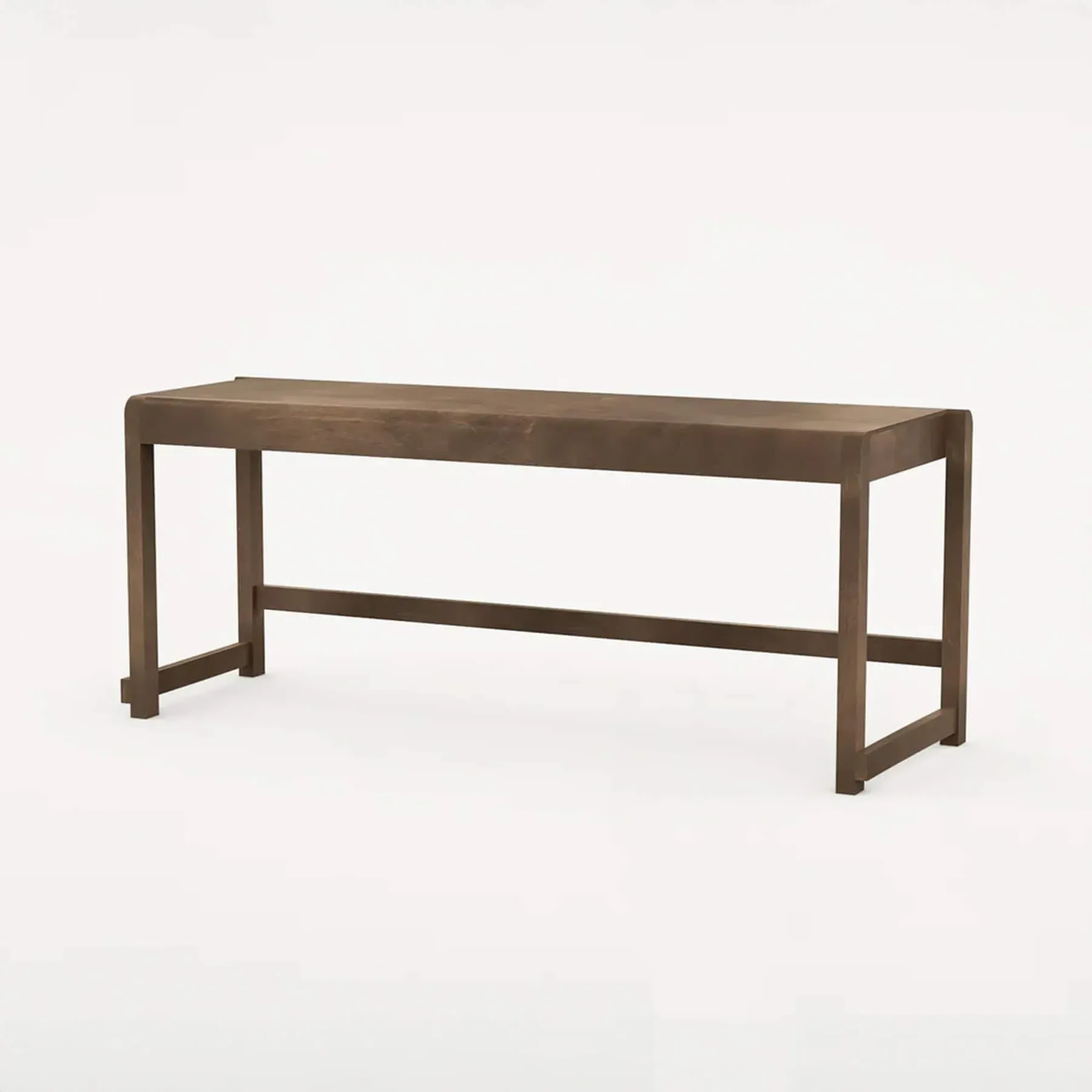 2-Seater Bench with Oiled Finish - Dark Brown image