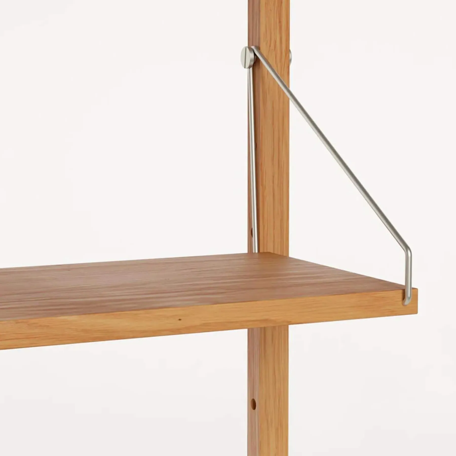 3-Shelf Desk Shelving System - Dark Oak