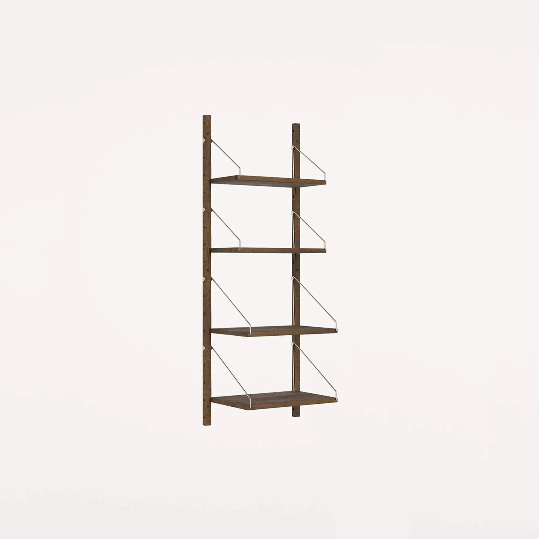 4-Shelf Wall Shelving System - Dark Oak image