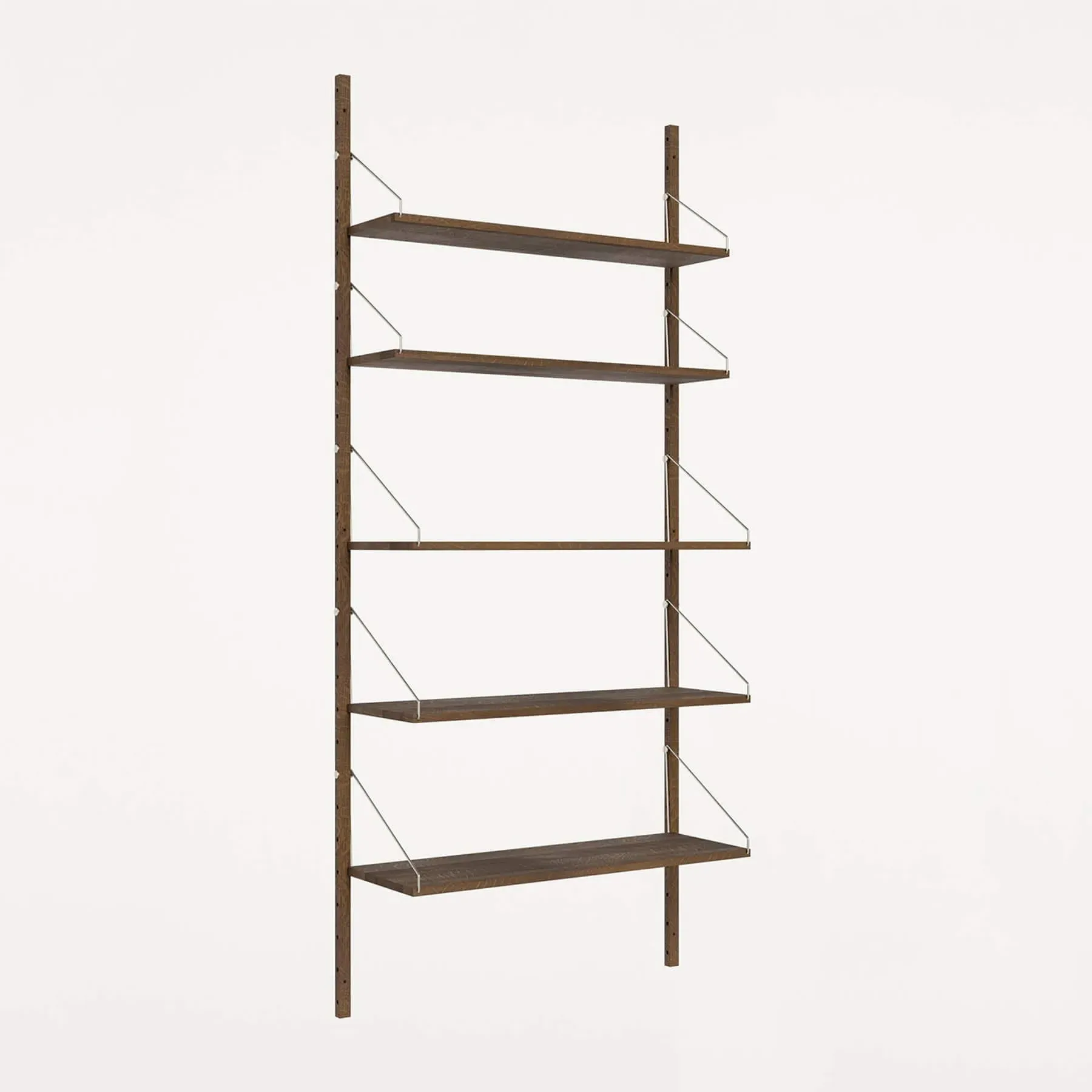 4-Shelf Wall Shelving Unit - Stainless Steel