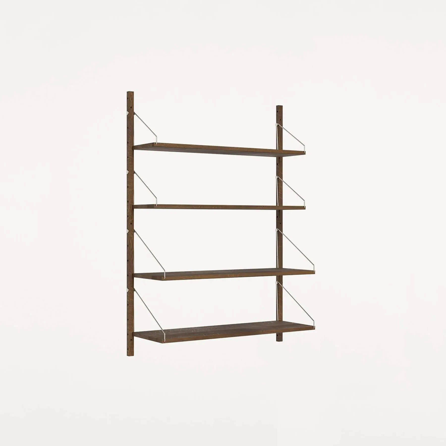 4-Shelf Wide Wall System - Dark Oak