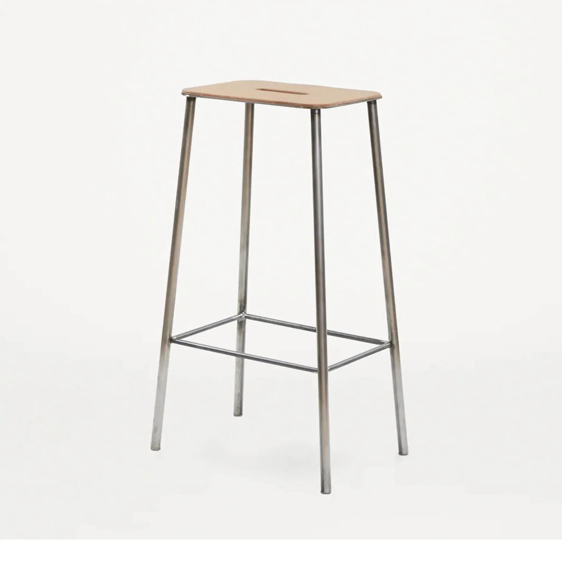 Adam Bar Stool 76cm - Natural, Leather