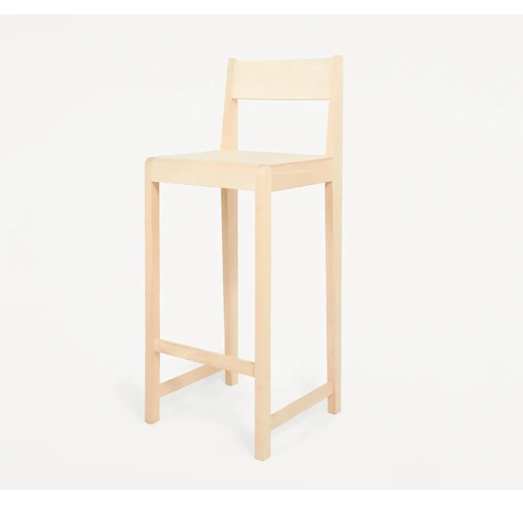 Bar Stool with Geometric Design - Natural, Birch