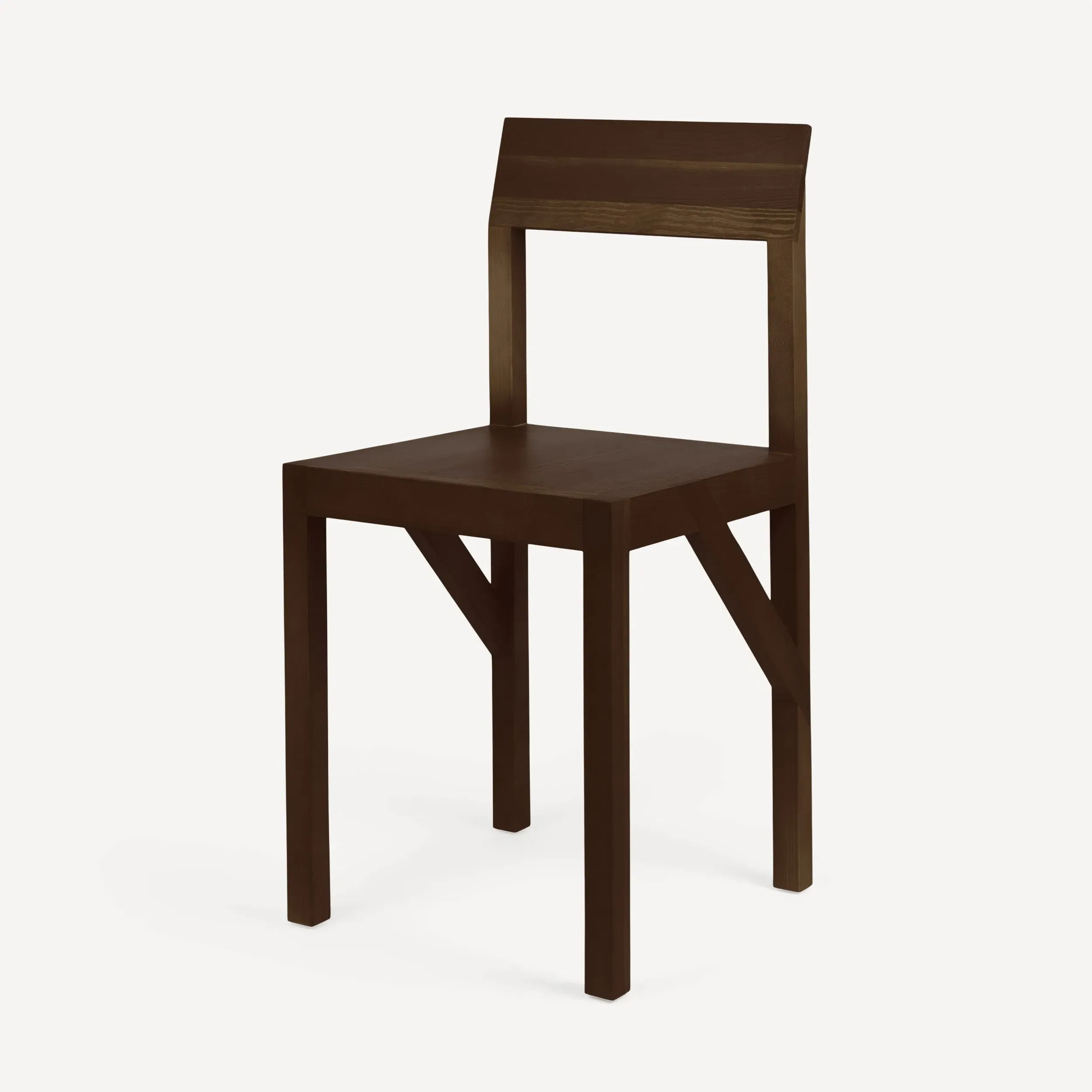 Bracket Dining Chair - Dark Brown, Pine Wood image