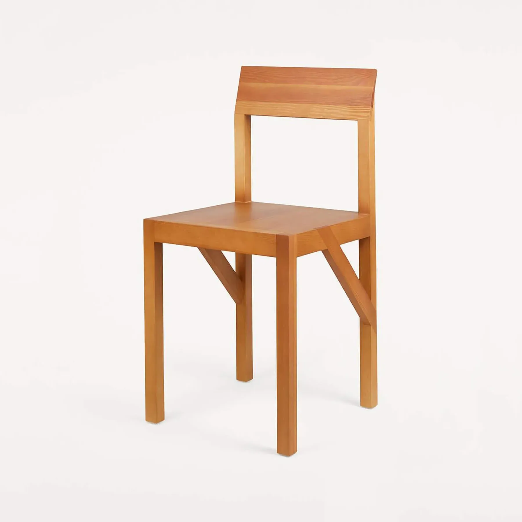 Bracket Dining Chair - Warm Brown, Pine Wood